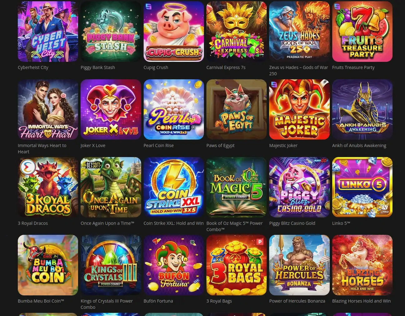Minebit mobile casino interface showing slot games on smartphone screen
