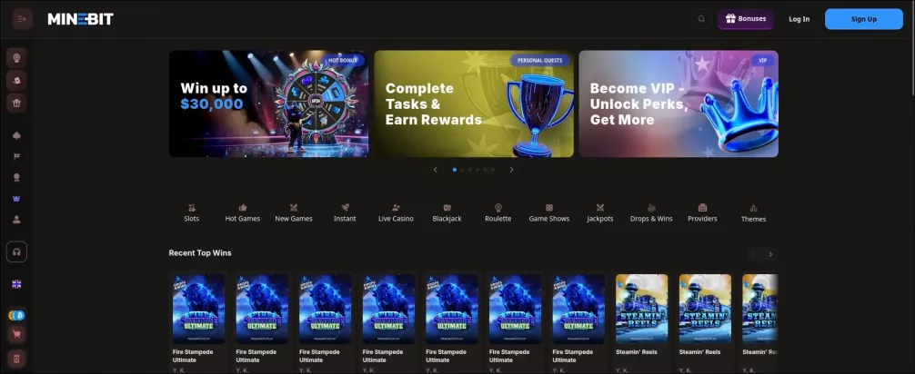 Minebit Casino — Up to 30,000 CAD + 333 Free Spins